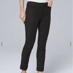 White House Black Market The Slim Crop Pants In Black Size 8